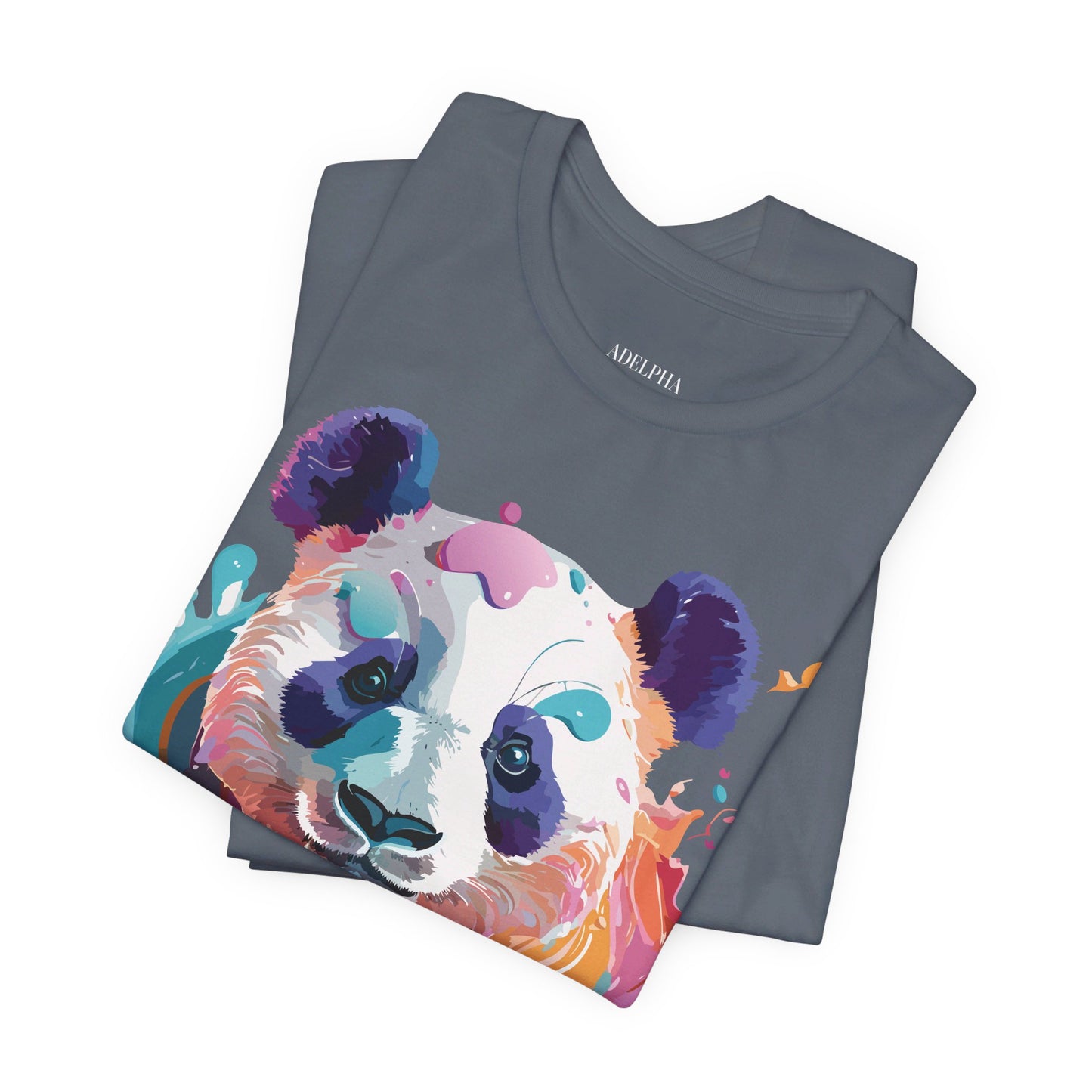 Natural Cotton Tee Shirt with Panda