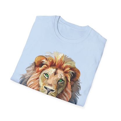 Lion Floral Tee Unisex Gildan Softstyle 64000 Cotton Short Sleeve Shirt