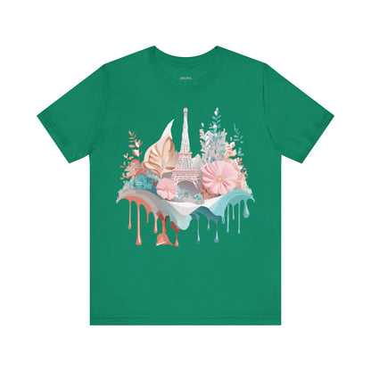 Natural Cotton Tee Shirt - Beautiful Places Collection - Paris Printify