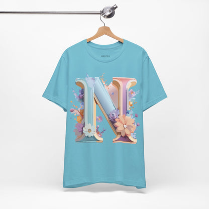 Natural Cotton Tee Shirt - Letters Collection - N Printify