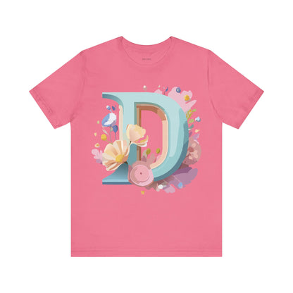 Natural Cotton Tee Shirt - Letters Collection - D Printify