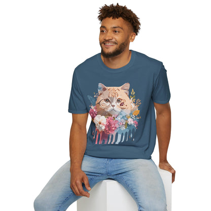 Cat Shirt Unisex Cat Tee Kitten Print Softstyle Gildan 64000