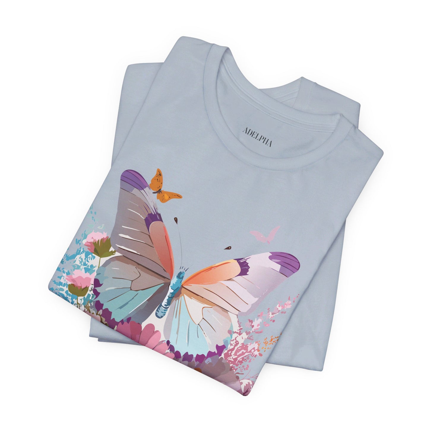 T-shirt en coton naturel avec papillon