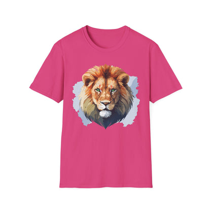 Lion Shirt Unisex Animal Tee Softstyle Gildan 64000 100 Percent Ring Spun Cotton
