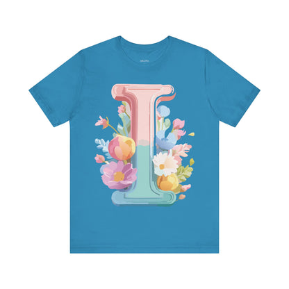 Natural Cotton Tee Shirt - Letters Collection - I Printify