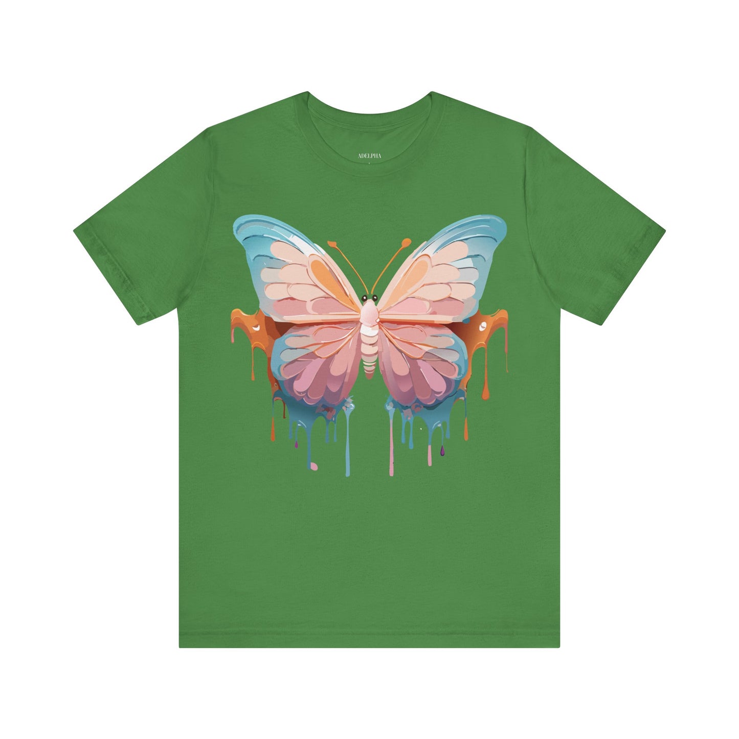 Natural Cotton Tee Shirt with Butterfly