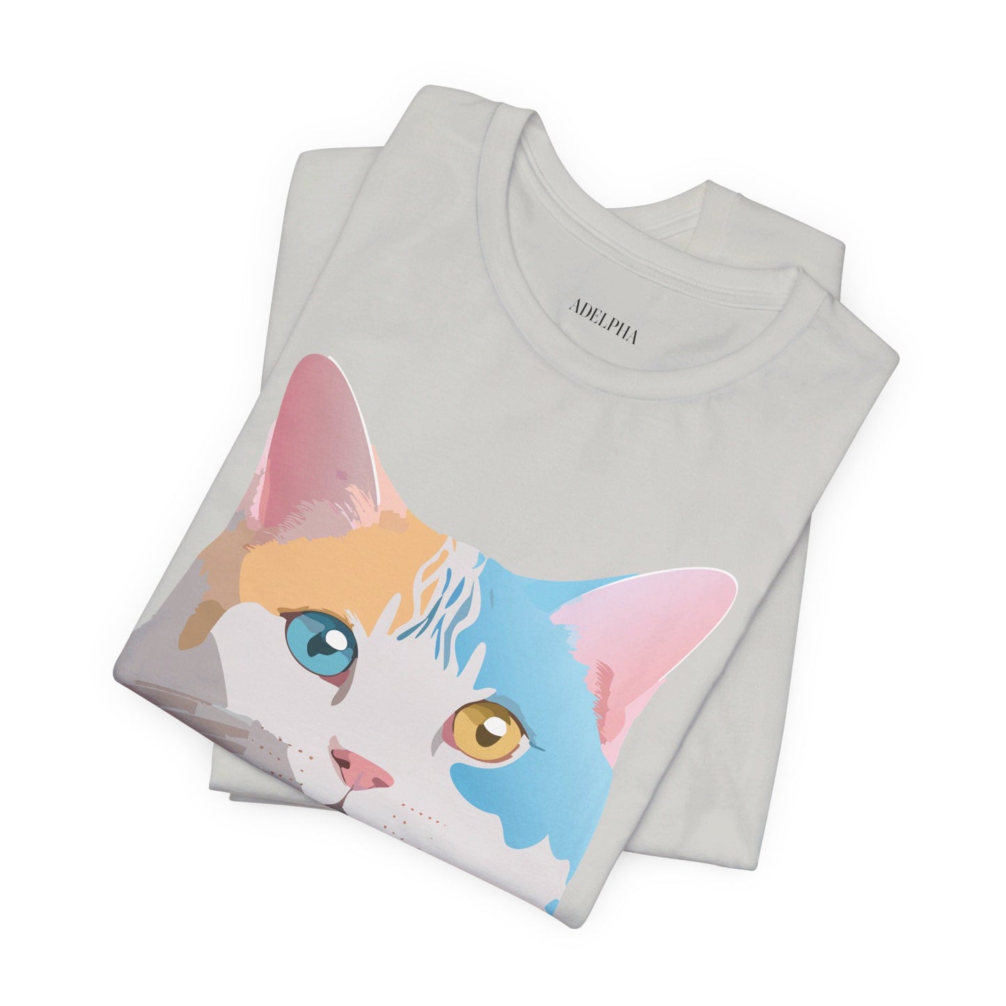 T-Shirt aus natürlicher Baumwolle mit Katze