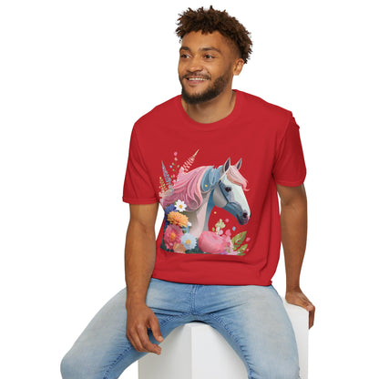 Horse Shirt Unisex Gildan Softstyle 64000 Cotton Tee With Animals