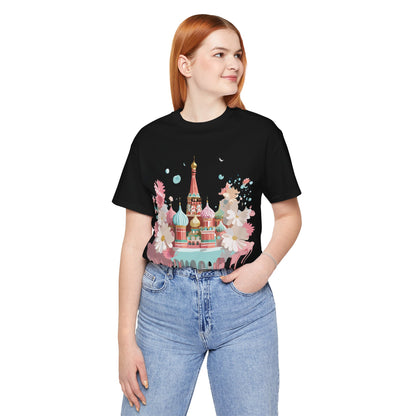 Natural Cotton Tee Shirt - Beautiful Places Collection - Moscow Printify