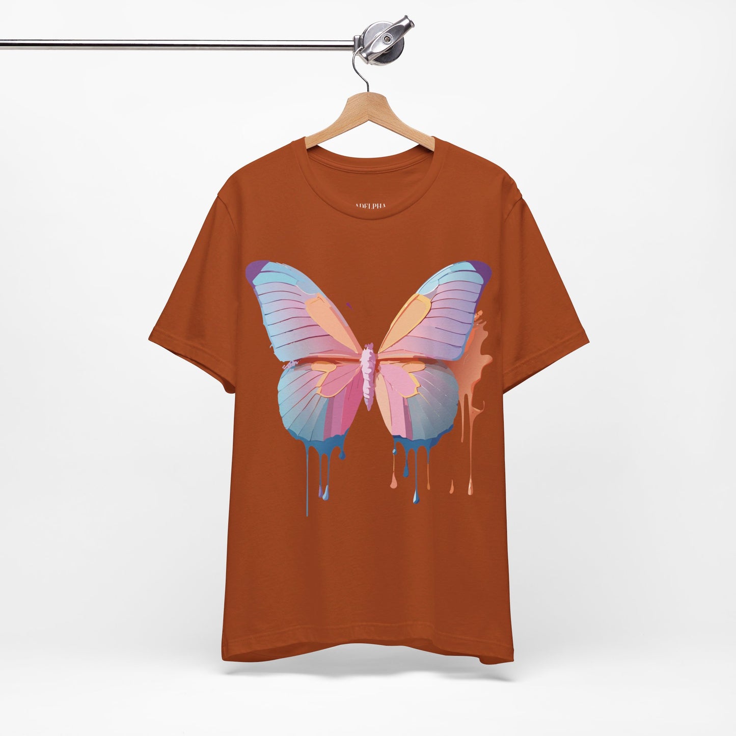 T-shirt en coton naturel avec papillon