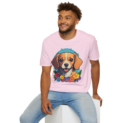 Dog Shirt Unisex Animal Tee Softstyle Cotton Ring Spun Comfort