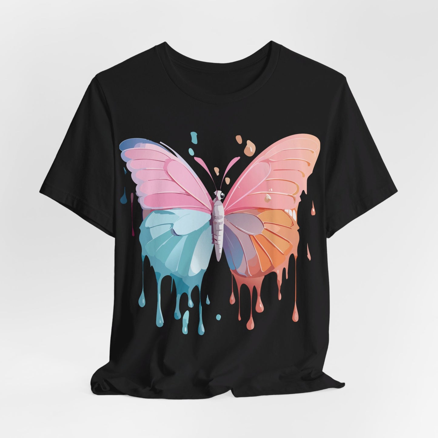 T-Shirt aus natürlicher Baumwolle mit Schmetterling