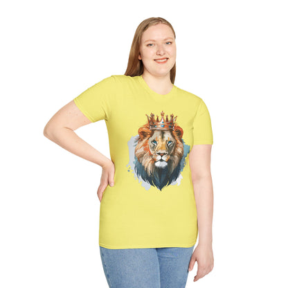 Lion Shirt Unisex Animal Tee Gildan Softstyle 64000 100 Percent Ring Spun Cotton