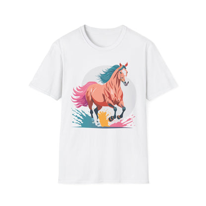 Unisex Horse Shirt Tee Gildan Softstyle 64000 Premium Ringspun Cotton