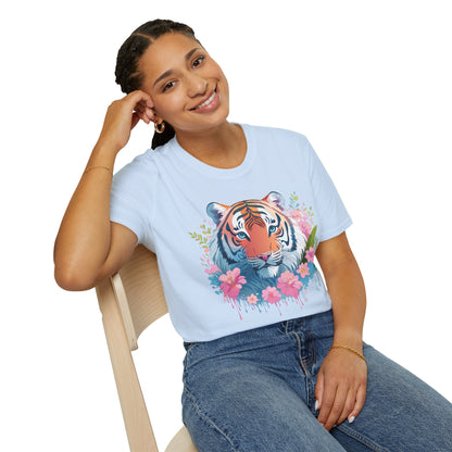 Unisex Tiger Shirt Gildan Softstyle 64000 Cotton Tee Everyday Comfort