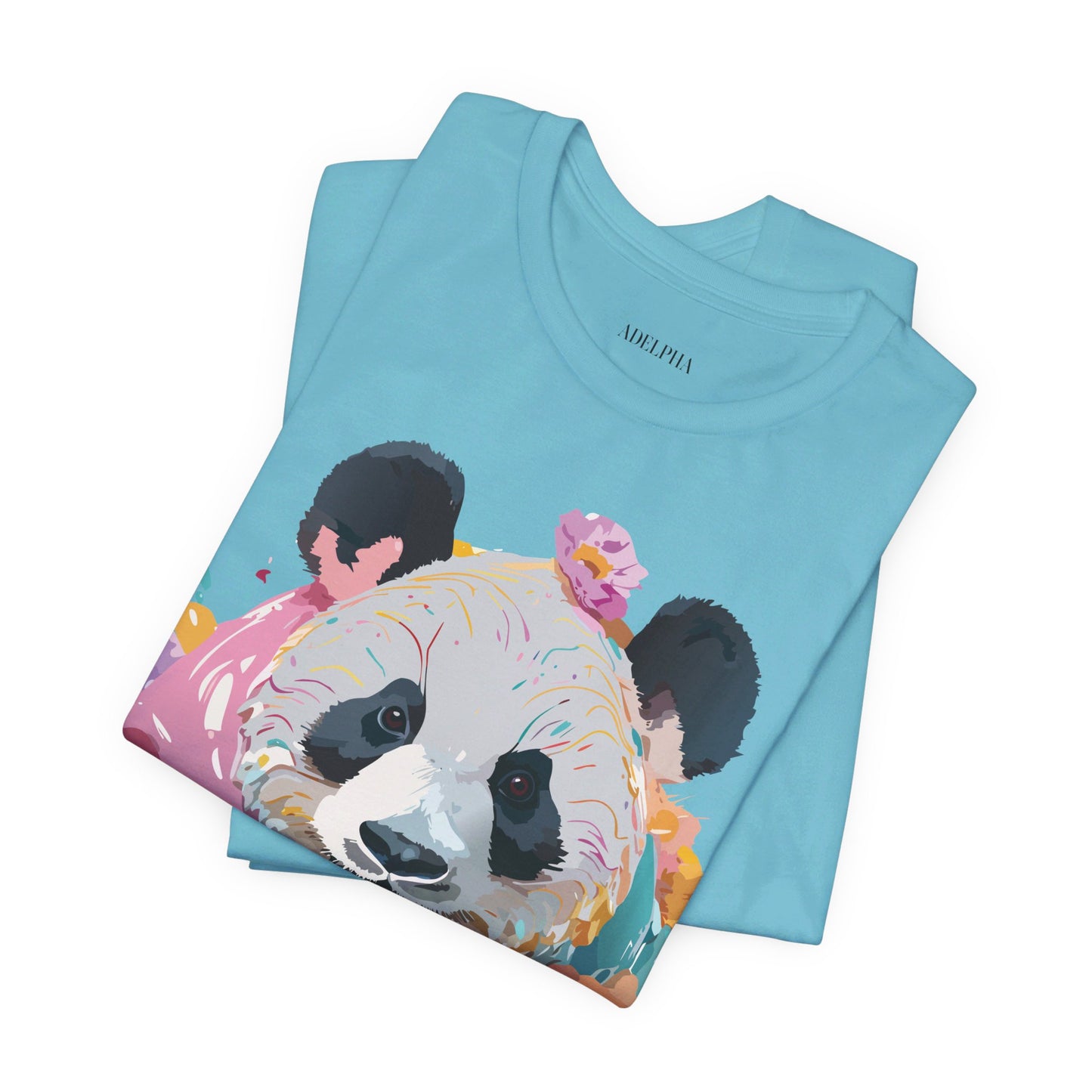 T-shirt en coton naturel avec panda