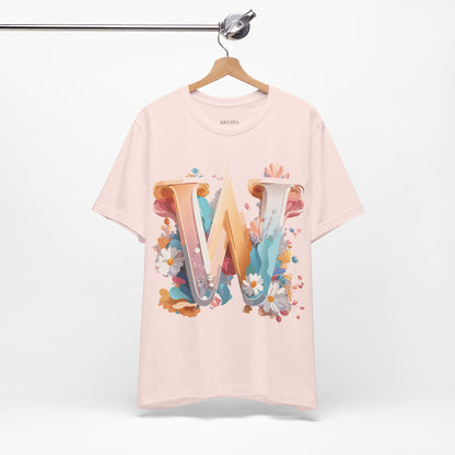 Natural Cotton Tee Shirt - Letters Collection - W Printify