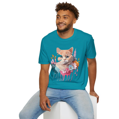 Cat Shirt Unisex Kitten Tee Softstyle Gildan 64000 Cotton Tee