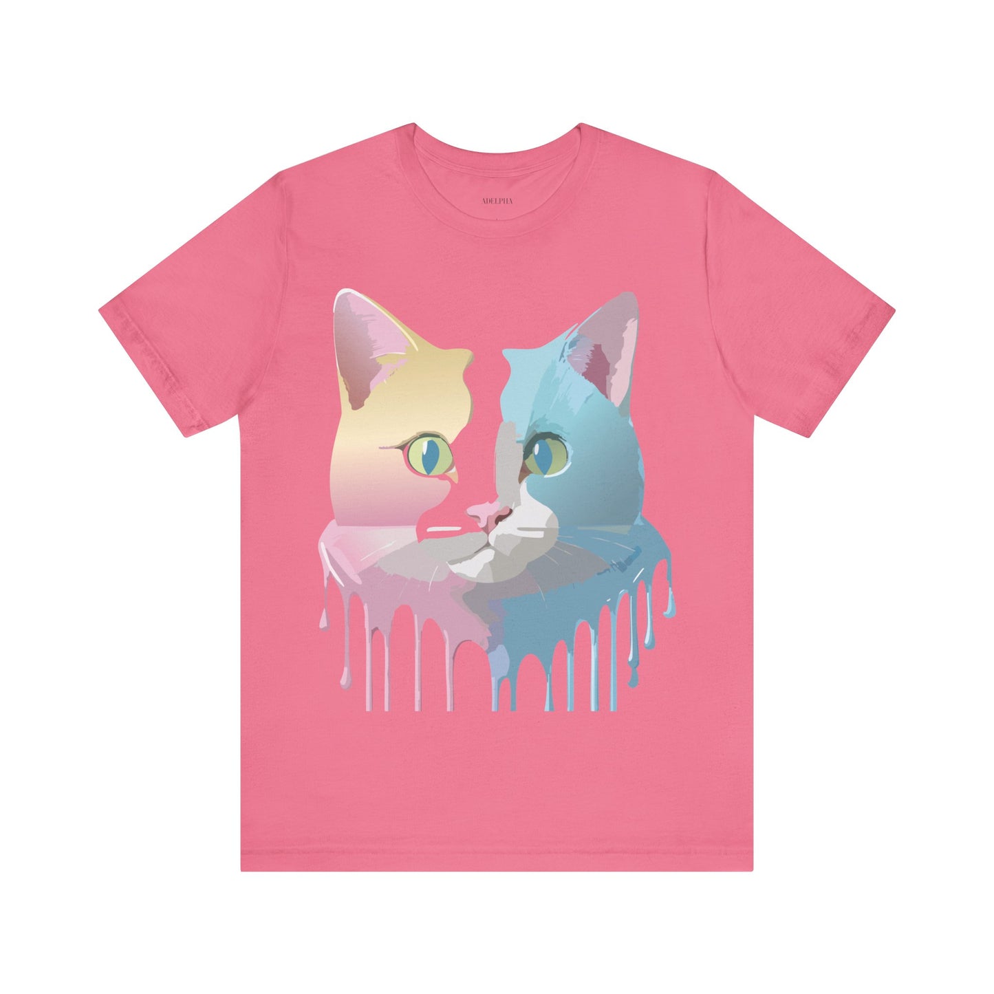 Natural Cotton Tee Shirt with Cat