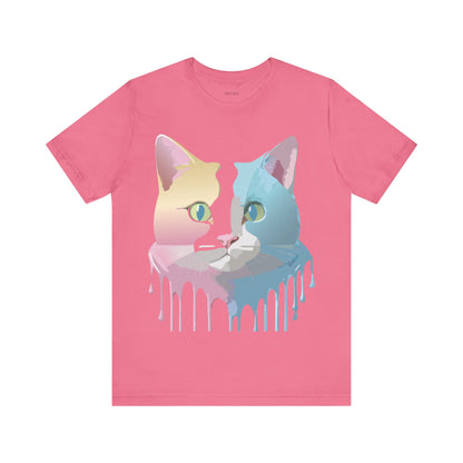 Natural Cotton Tee Shirt with Cat Printify