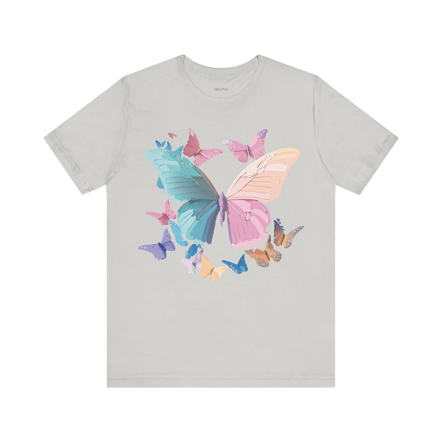 T-Shirt aus natürlicher Baumwolle mit Schmetterling