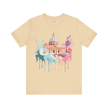 Natural Cotton Tee Shirt - Beautiful Places Collection - Rome Printify