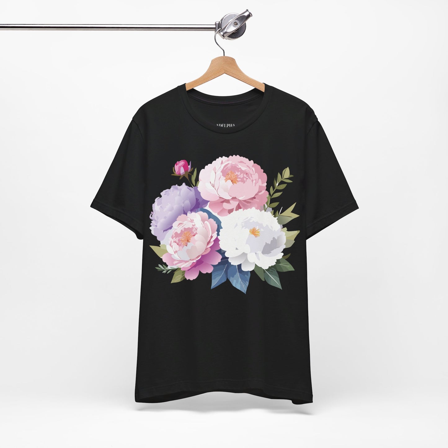 T-Shirt aus natürlicher Baumwolle mit Blumen