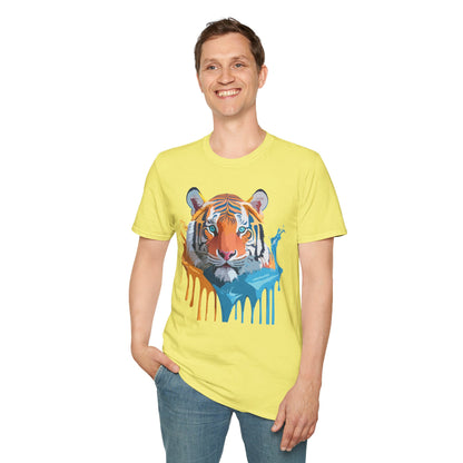 Tiger Shirt Unisex Animal Tee Ring Spun Cotton Gildan Softstyle Short Sleeve