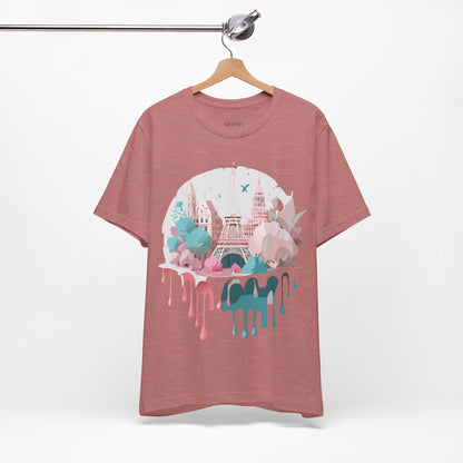 Natural Cotton Tee Shirt - Beautiful Places Collection - Paris Printify