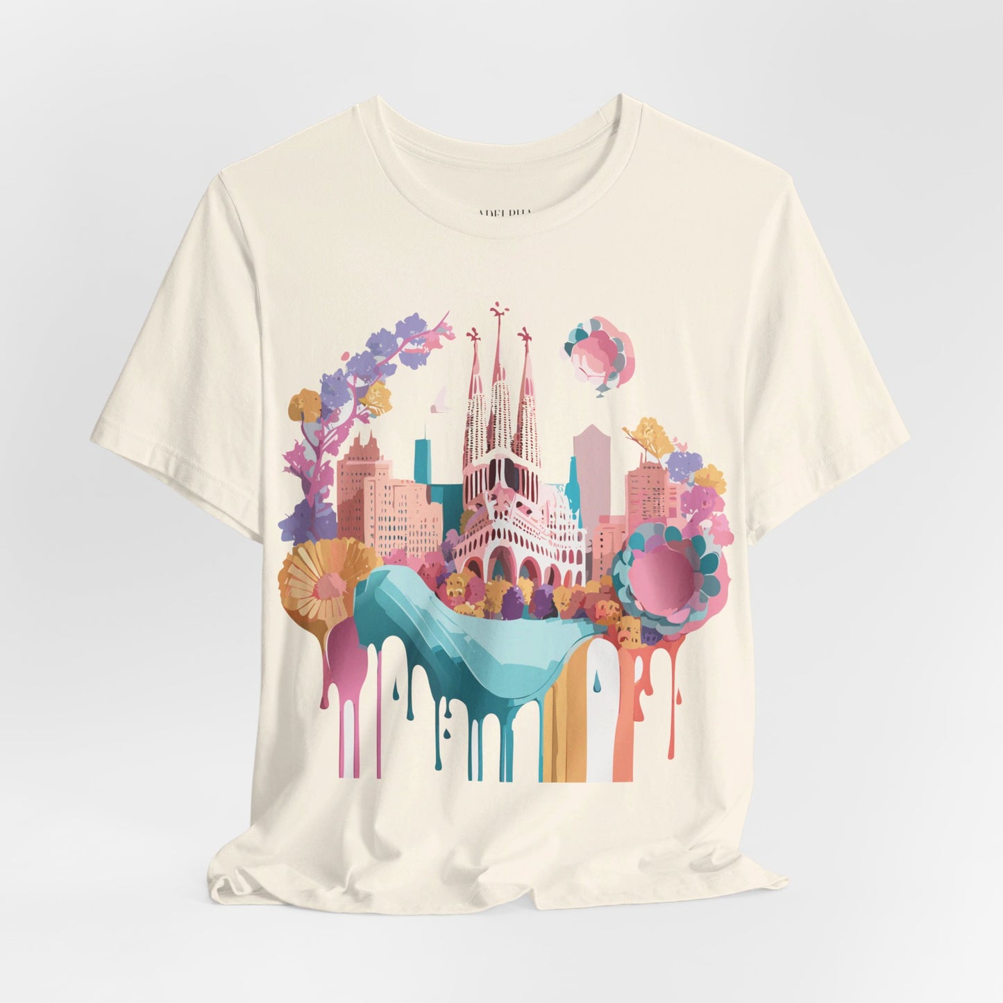 T-Shirt aus natürlicher Baumwolle – Kollektion „Beautiful Places“ – Barcelona