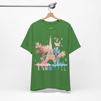 Natural Cotton Tee Shirt - Beautiful Places Collection - Paris Printify