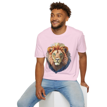Lion Shirt Unisex Animal Tee Gildan Softstyle 64000 Cotton Comfort