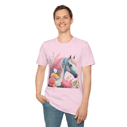 Horse Shirt Unisex Gildan Softstyle 64000 Cotton Tee With Animals