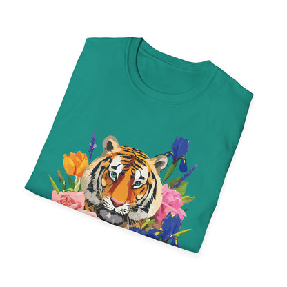 Tiger Shirt Unisex Animal Tee Gildan Softstyle 64000 100 Percent Cotton