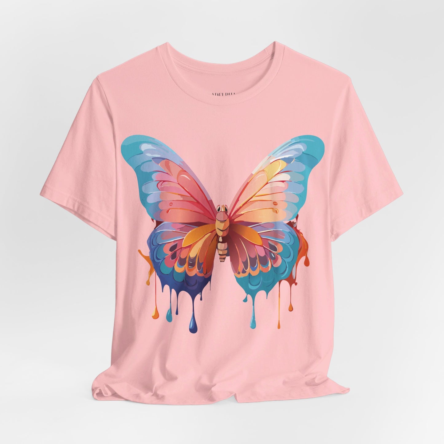 T-Shirt aus natürlicher Baumwolle mit Schmetterling