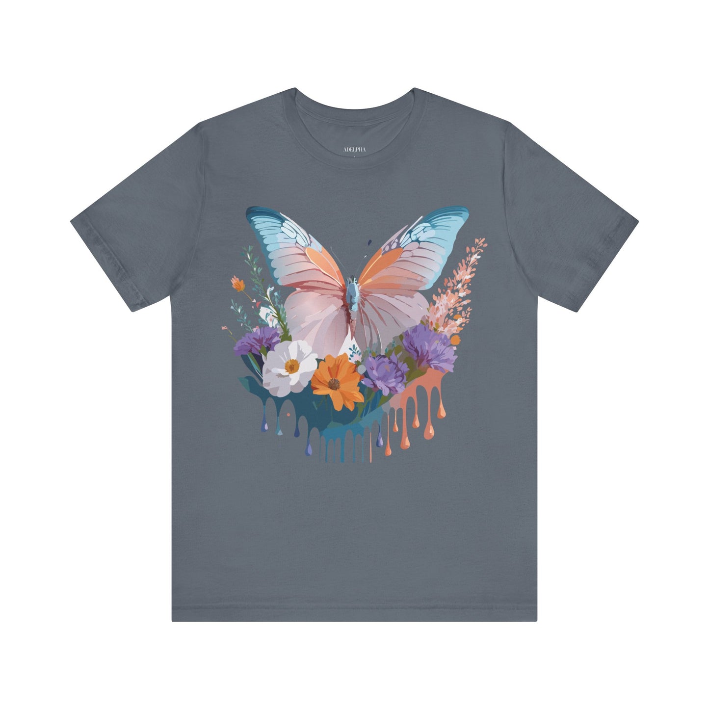 T-shirt en coton naturel avec papillon