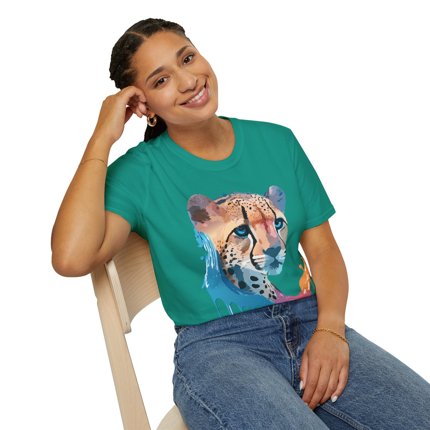 Cheetah Shirt, Shirt with Cheetah, Cheetah Tee, Shirt with Animals