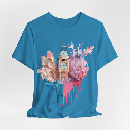 Natural Cotton Tee Shirt - Beautiful Places Collection - London Printify