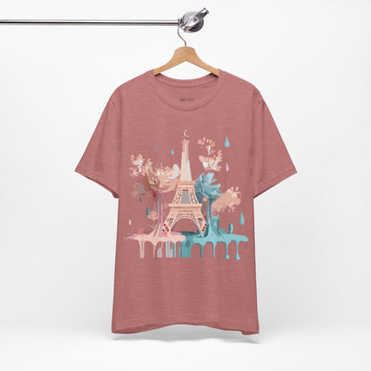 Natural Cotton Tee Shirt - Beautiful Places Collection - Paris Printify