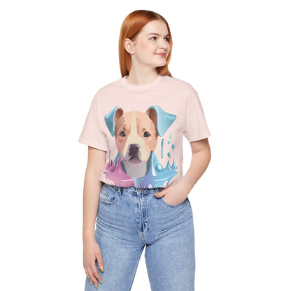 Natural Cotton Tee Shirt with Dog Printify