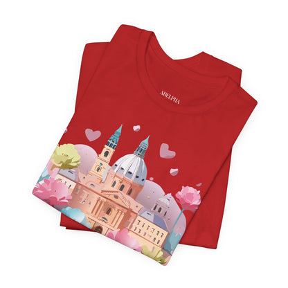 Natural Cotton Tee Shirt - Beautiful Places Collection - Prague Printify