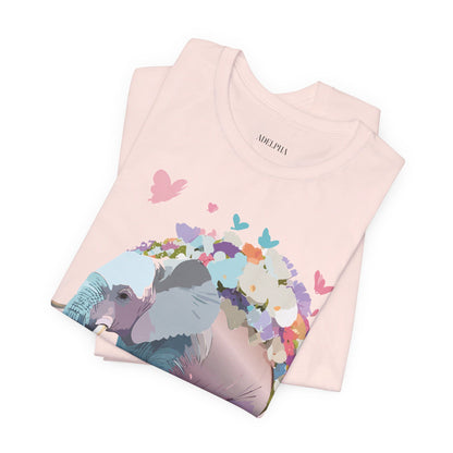 Natural Cotton Tee Shirt with Elephant Printify