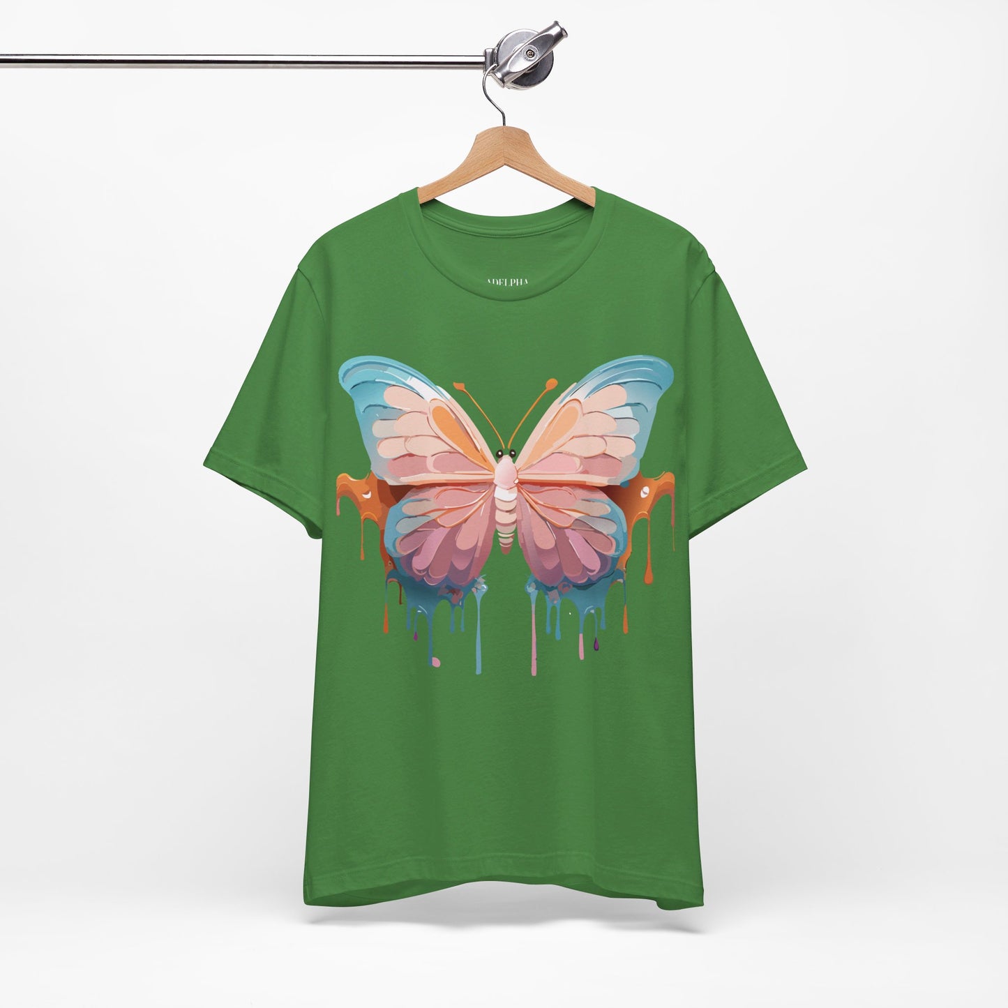 T-Shirt aus natürlicher Baumwolle mit Schmetterling