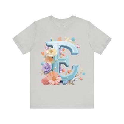 Natural Cotton Tee Shirt - Letters Collection - E Printify