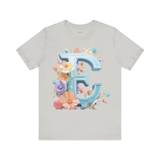 Natural Cotton Tee Shirt - Letters Collection - E