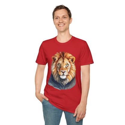 Lion Shirt Unisex Animal Tee Gildan Softstyle 64000 100 Percent Ring Spun Cotton