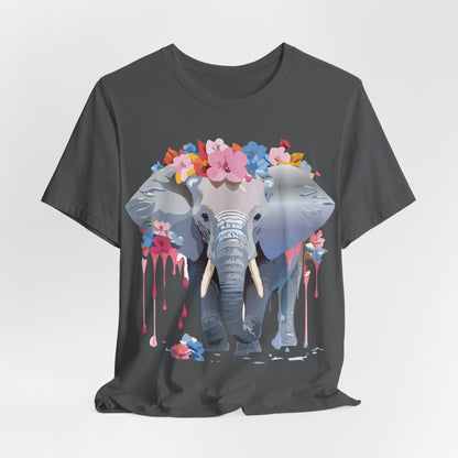 Natural Cotton Tee Shirt with Elephant Printify
