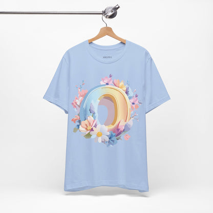 Natural Cotton Tee Shirt - Letters Collection - O Printify