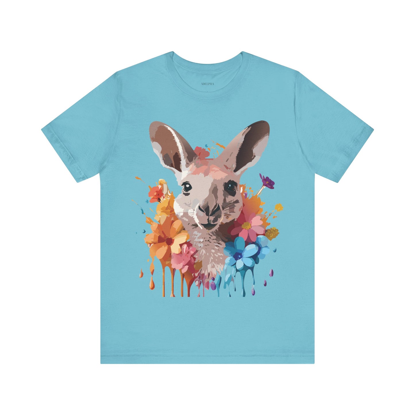 Natural Cotton Tee Shirt with Kangaroo