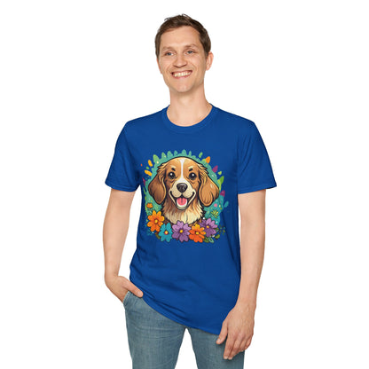Dog Lover Unisex Animal Print T Shirt Cotton Tee Gildan Softstyle 64000